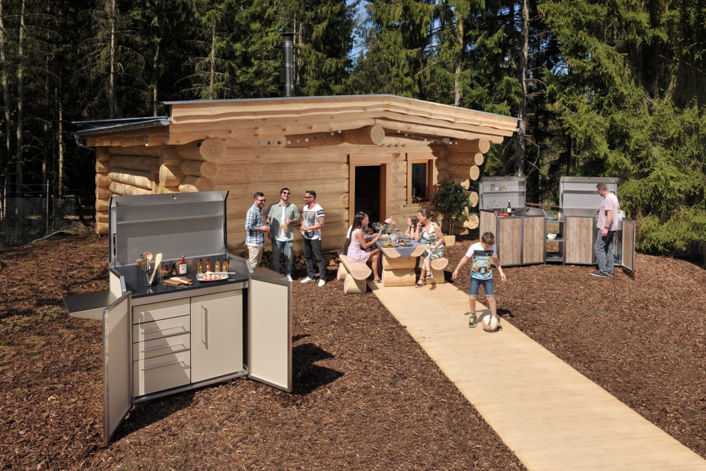 stengel outdoorküche blockhaus steelconcept miniküche