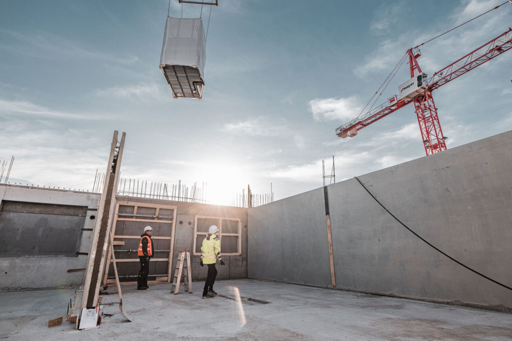 Stengel Anlieferung Baustelle Systembad